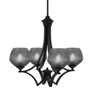 Toltec Lighting - 564-MB-4622 - Four Light Chandelier - Zilo - Dark Granite