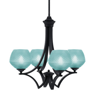 Toltec Lighting - 564-MB-4625 - Four Light Chandelier - Zilo - Dark Granite