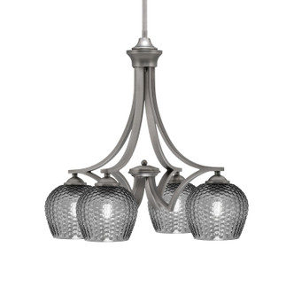 Toltec Lighting - 568-GP-4602 - Four Light Chandelier - Zilo - Graphite