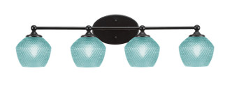 Toltec Lighting - 5914-MB-4625 - Four Light Bath Bar - Capri - Matte Black