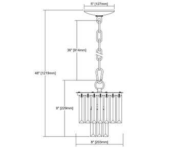 Palacial LED Mini Pendant in Polished Chrome (45-15214/1-LED)