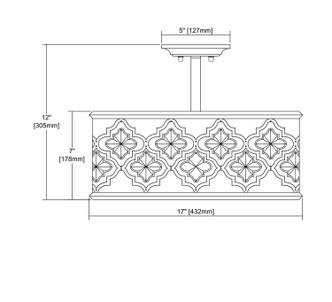 Armand Four Light Semi Flush Mount (32092/4)