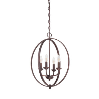 Millennium - 3034-RBZ - Four Light Pendant - Rubbed Bronze