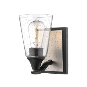 Millennium - 3371-MB/BPW - One Light Wall Sconce - Matte Black/Brushed Pewter
