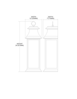 Forged Provincial Three Light Outdoor Wall Sconce (47054/3)