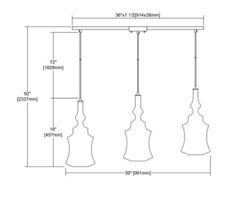 Alora Three Light Pendant (56503/3L)
