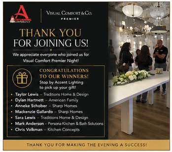 Accent Lighting Celebrates the Grand Opening of the New Visual Comfort Premier Studio in Wichita