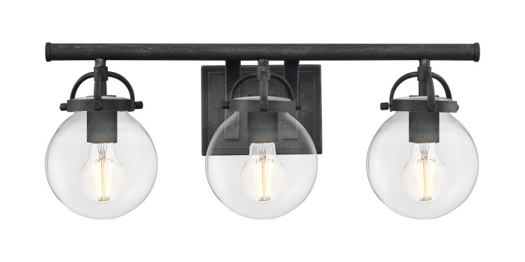 Innovations - 416-3W-WZ-G202-6 - Three Light Bath Vanity - Downtown Urban - Weathered Zinc