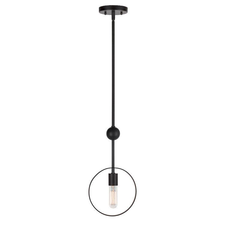 Forte - 7120-01-42 - One Light Mini Pendant - Monocle - Black and Gold