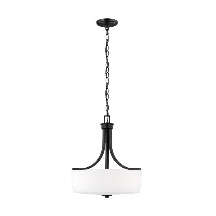 Generation Lighting - 6528803-112 - Three Light Pendant - Kemal - Midnight Black