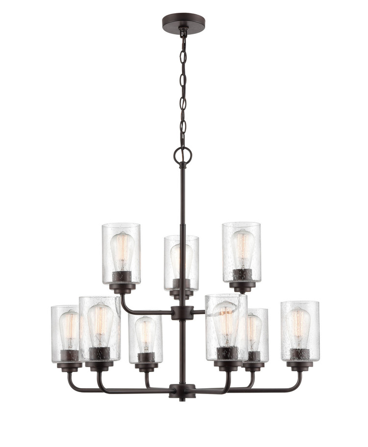 Millennium - 9609-RBZ - Nine Light Chandelier - Moven - Rubbed Bronze
