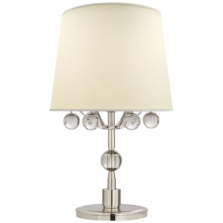 Visual Comfort Signature - TOB 3914PN/CG-L - One Light Bedside Lamp - Voltaire - Polished Nickel/Crystal