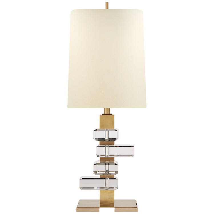 Visual Comfort Signature - TOB 3916HAB/CG-PL - One Light Table Lamp - Moreau - Hand-Rubbed Antique Brass and Crystal