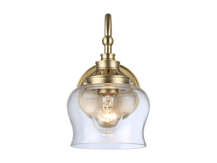 Golden - 3610-1W BCB-CLR - One Light Wall Sconce - Daphne - Brushed Champagne Bronze