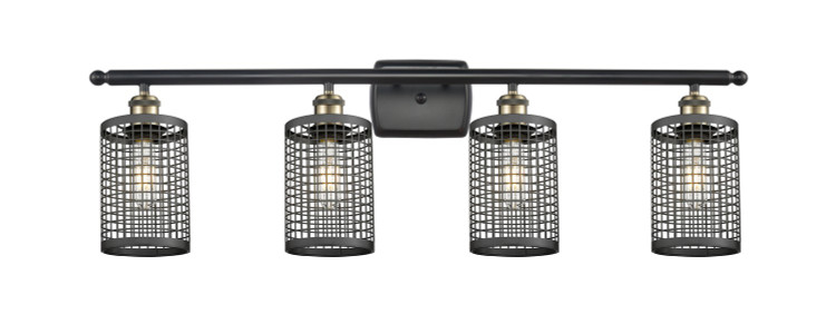 Innovations - 516-4W-BAB-M18-BK - LED Bath Vanity - Downtown Urban - Black Antique Brass