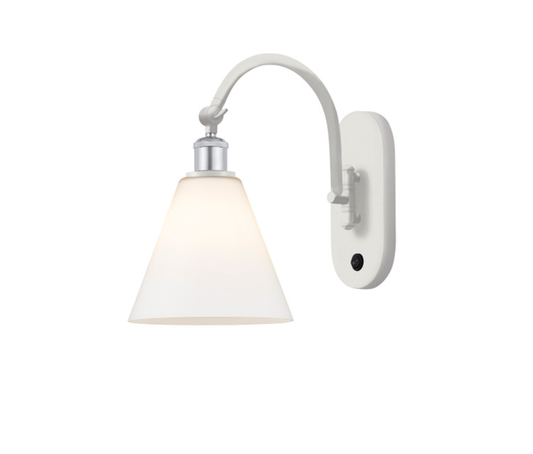 Innovations - 518-1W-WPC-GBC-81 - One Light Wall Sconce - Ballston - White Polished Chrome