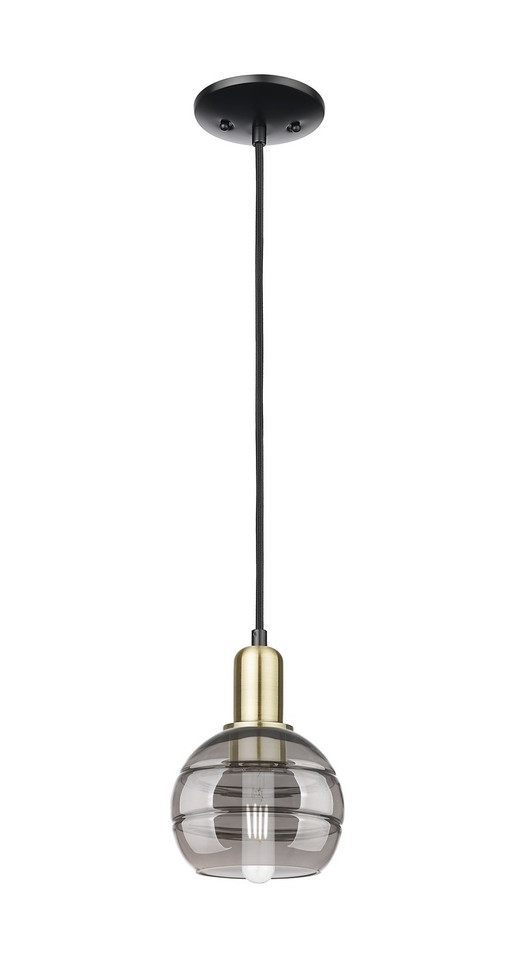 Innovations - 716-1P-BAB-G556-6SM - One Light Mini Pendant - Arcadia - Black Antique Brass
