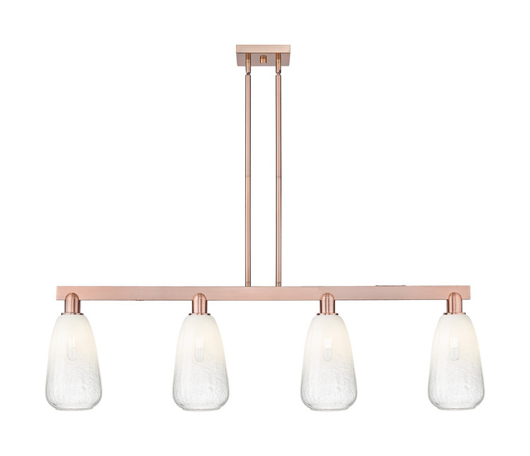 Innovations - 716-4I-AC-G480-6OP - Four Light Island Pendant - Arcadia - Antique Copper