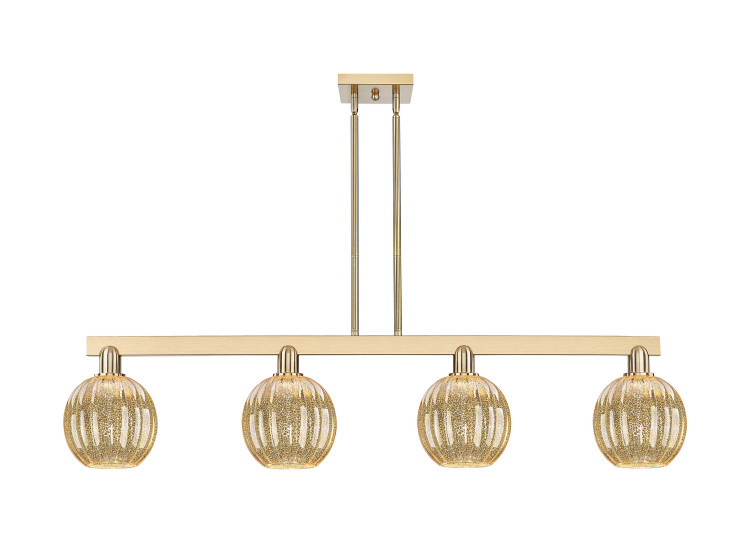 Innovations - 716-4I-CB-G458-7ME - Four Light Island Pendant - Arcadia - Champagne Bronze