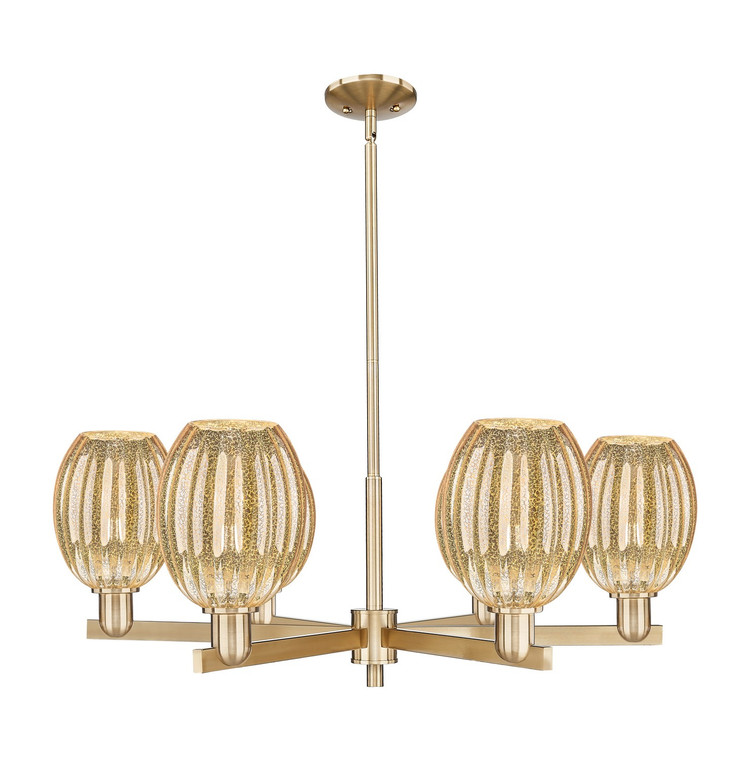 Innovations - 716-6CR-CB-G459-6ME - Six Light Chandelier - Arcadia - Champagne Bronze