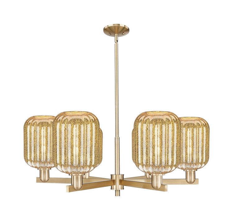 Innovations - 716-6CR-CB-G460-7ME - Six Light Chandelier - Arcadia - Champagne Bronze
