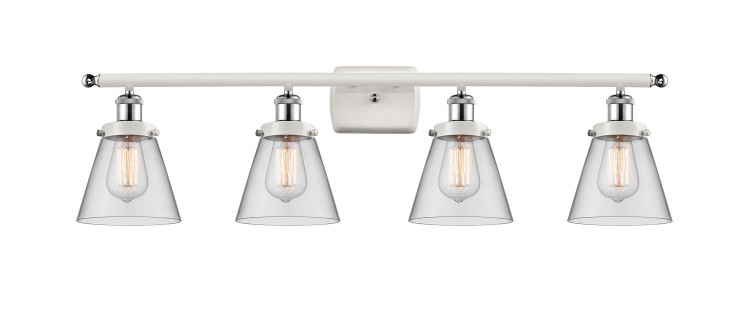 Innovations - 916-4W-WPC-G62 - Four Light Bath Vanity - Ballston Urban - White Polished Chrome