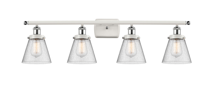 Innovations - 916-4W-WPC-G64 - Four Light Bath Vanity - Ballston Urban - White Polished Chrome