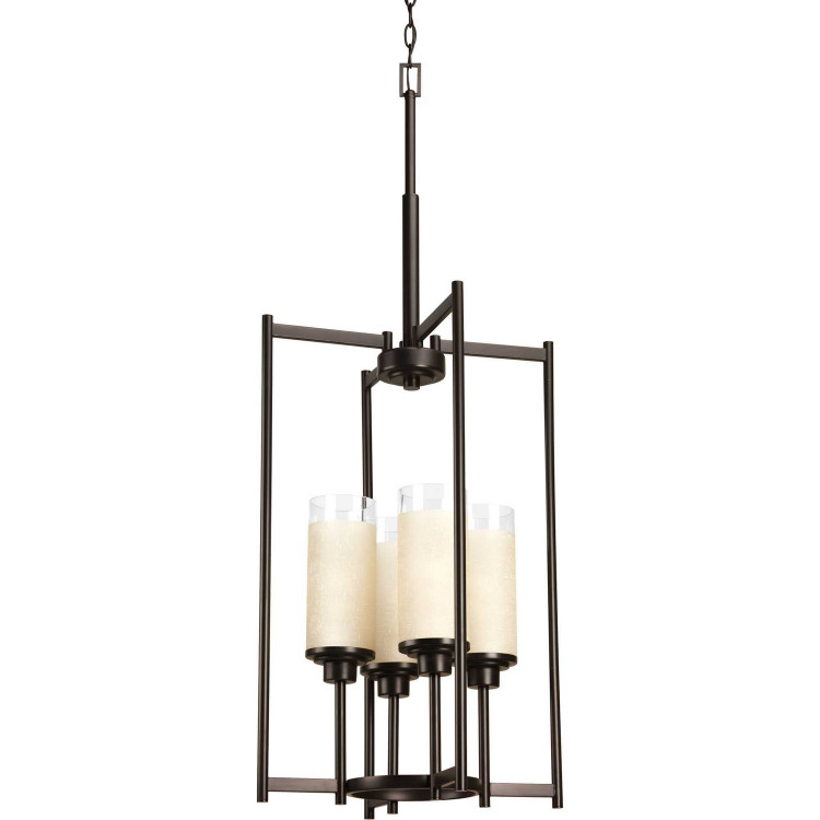 Progress Lighting - P3977-20 - Four Light Foyer Chandelier - Alexa - Antique Bronze