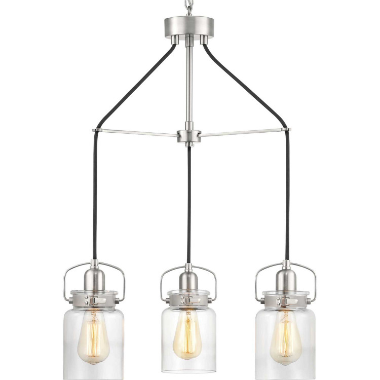 Progress Lighting - P400132-009 - Three Light Chandelier - Calhoun - Brushed Nickel