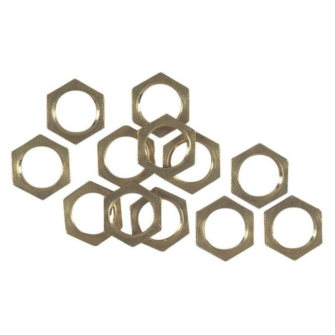 Westinghouse Lighting - 7017200 - 12 Hex Nuts - Hex Nuts - Solid Brass