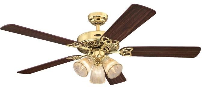 Westinghouse Lighting - 7233800 - 52 Ceiling Fan - Vintage - Polished Brass