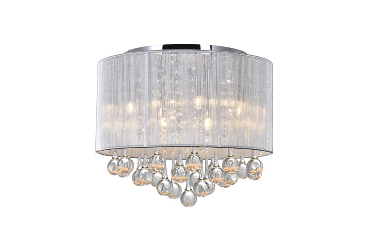 CWI Lighting - 5006C14C-R (S) - Six Light Flush Mount - Water Drop - Chrome