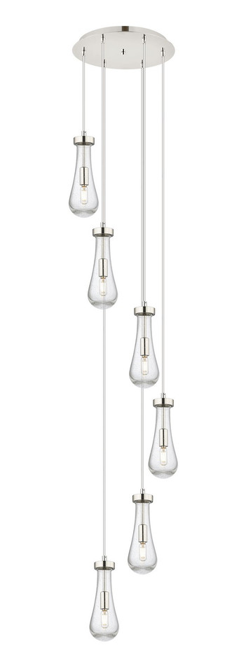 Innovations - 116-451-1P-PN-G451-4SDY - Six Light Pendant - Downtown Urban - Brushed Polished Nickel