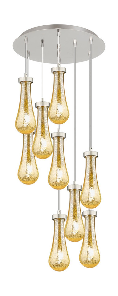 Innovations - 119-451-1P-PN-G451-4ME - Nine Light Pendant - Downtown Urban - Brushed Polished Nickel