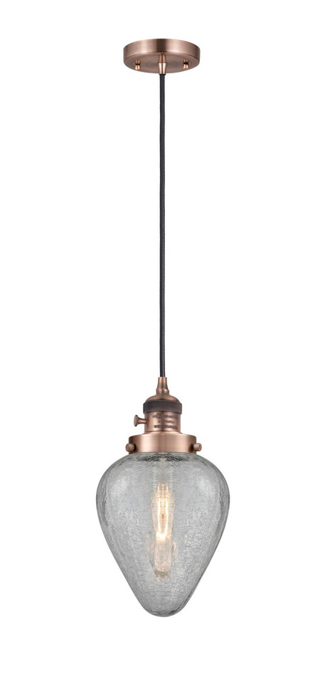Innovations - 201CSW-AC-G165-LED - LED Mini Pendant - Franklin Restoration - Antique Copper