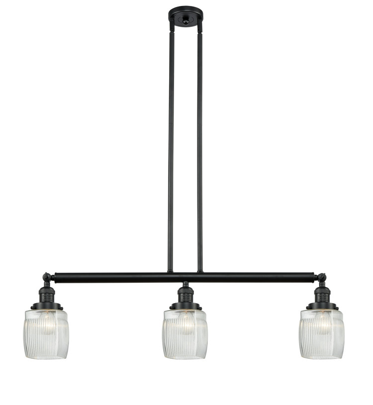 Innovations - 213-BK-G302-LED - LED Island Pendant - Franklin Restoration - Matte Black