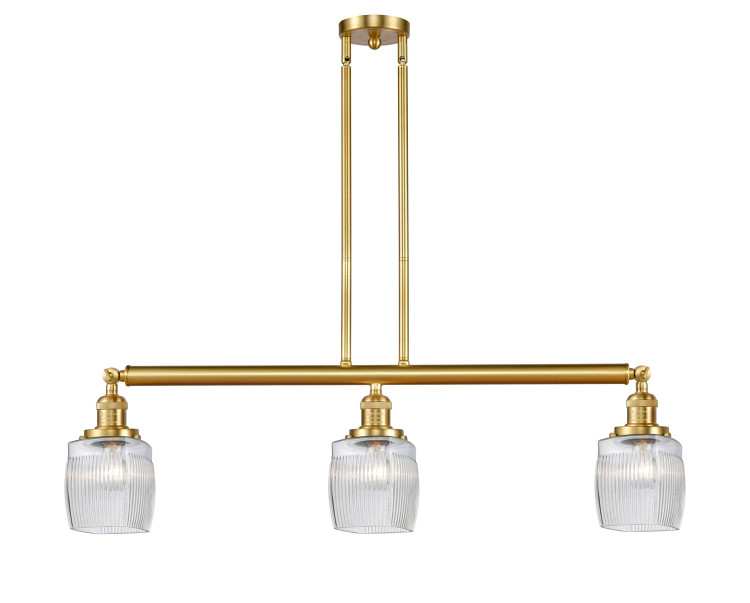 Innovations - 213-SG-G302-LED - LED Island Pendant - Franklin Restoration - Satin Gold