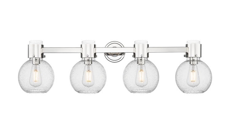 Innovations - 464-4W-PN-G464B-7SDY - Four Light Bath Vanity - Downtown Urban - Polished Nickel