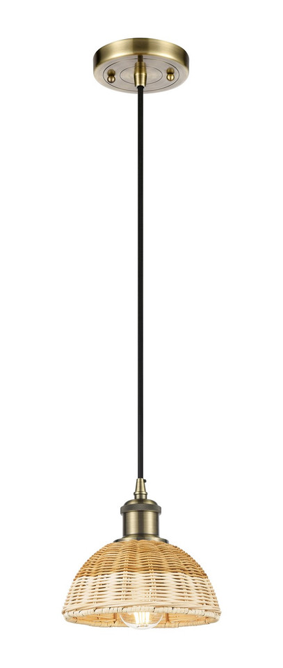 Innovations - 516-1P-AB-NBD2-75-NAT - One Light Mini Pendant - Ballston - Antique Brass