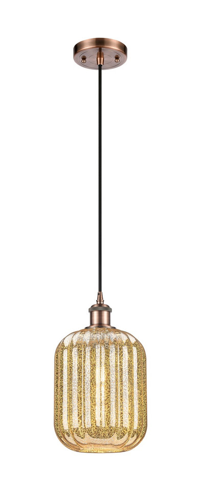 Innovations - 516-1P-AC-G460-7ME - One Light Mini Pendant - Ballston - Antique Copper