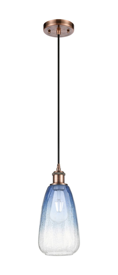 Innovations - 516-1P-AC-G480-6SB - One Light Mini Pendant - Ballston - Antique Copper