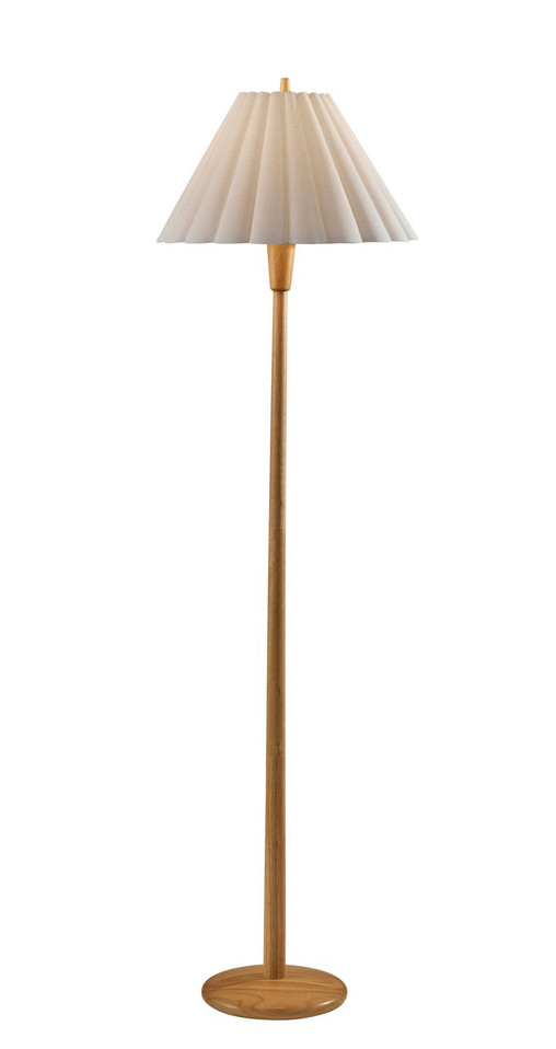 Adesso Home - 4146-12 - Floor Lamp - Scallop - Natural Wood