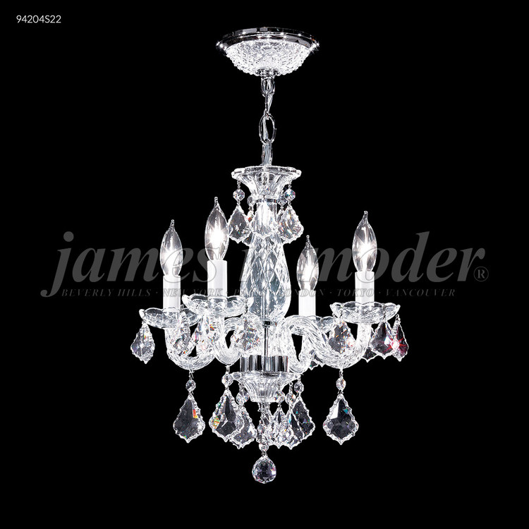 James R. Moder - 94204S22 - Four Light Pendant - Vienna - Silver