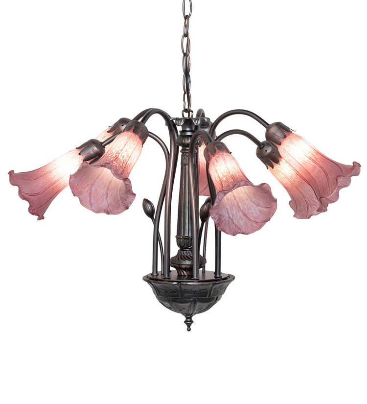 Meyda Tiffany - 11704 - Seven Light Chandelier - Lavender - Mahogany Bronze