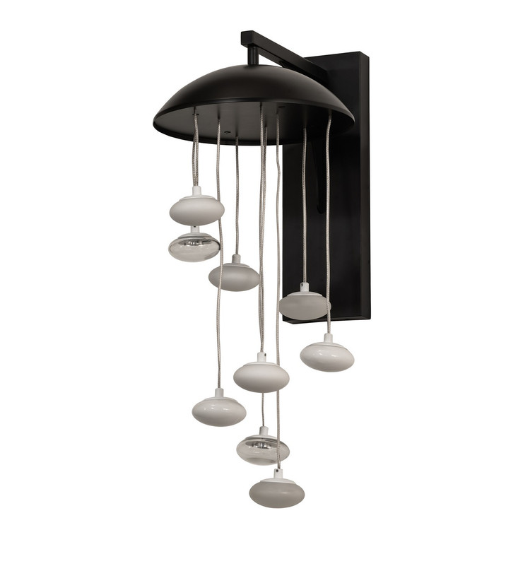 Meyda Tiffany - 258610 - LED Wall Sconce - Nuageux - Matte Black/Matte White