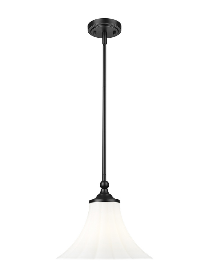 Z-Lite - 1958P12-MB - One Light Pendant - Fleur - Matte Black