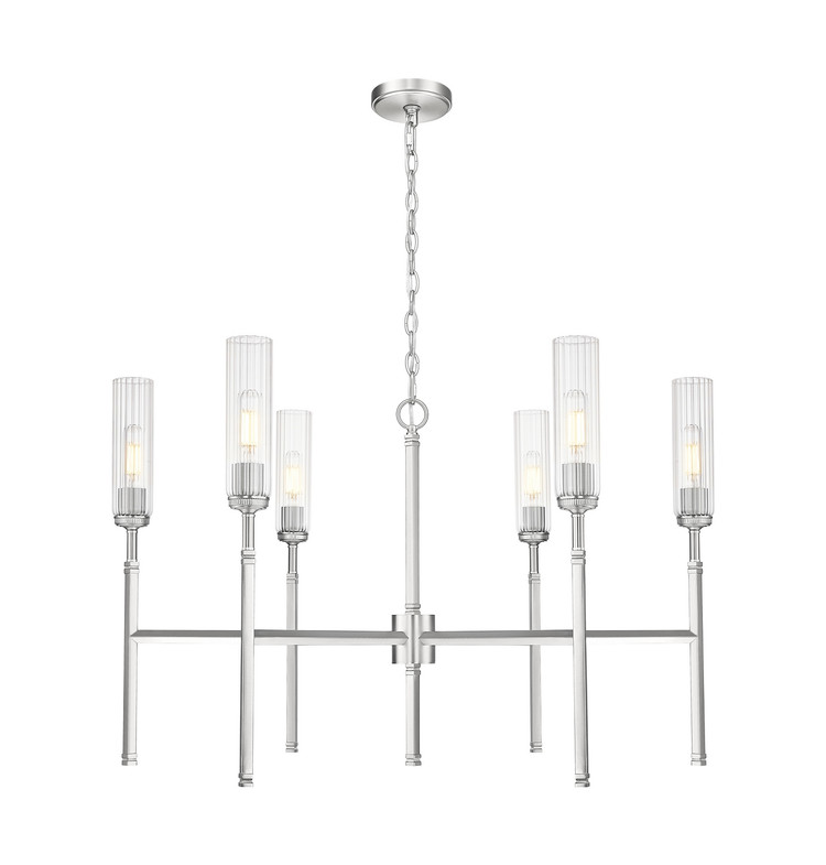 Z-Lite - 3047-6BN - Six Light Chandelier - Esme - Brushed Nickel