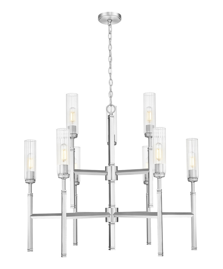 Z-Lite - 3047-9BN - Nine Light Chandelier - Esme - Brushed Nickel
