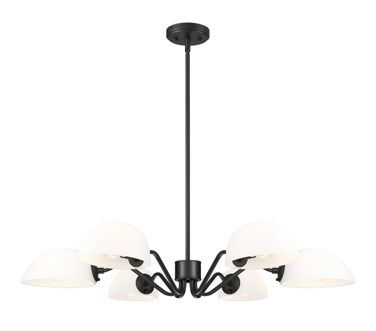 Z-Lite - 3048-6MB - Six Light Chandelier - Breton - Matte Black