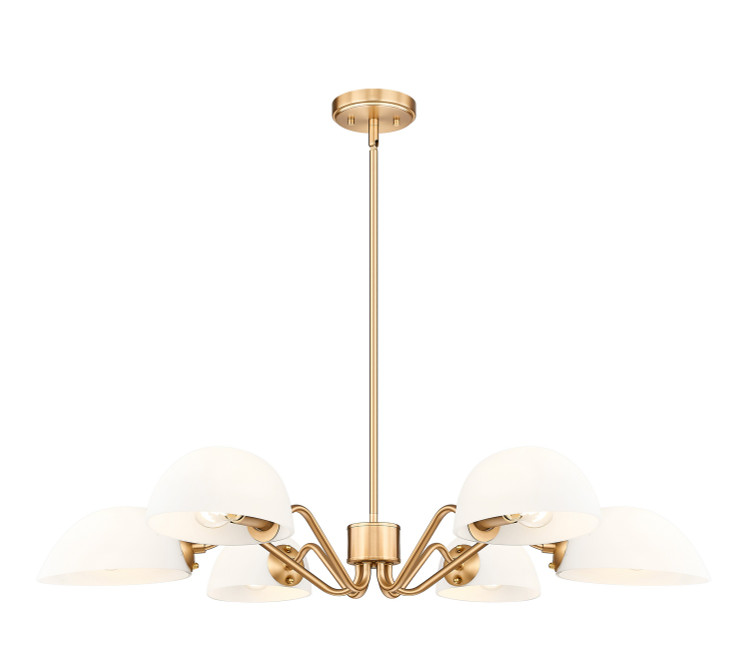 Z-Lite - 3048-6MGLD - Six Light Chandelier - Breton - Modern Gold